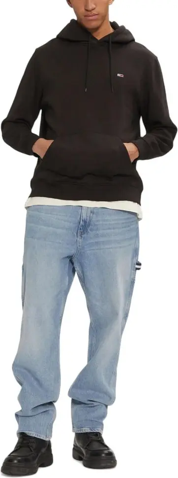 Hoodie Tommy Jeans Black Cotton Hoodie