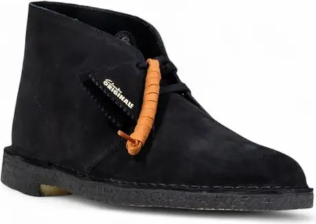 Boots Clarks Black Suede Leather Lace-Up