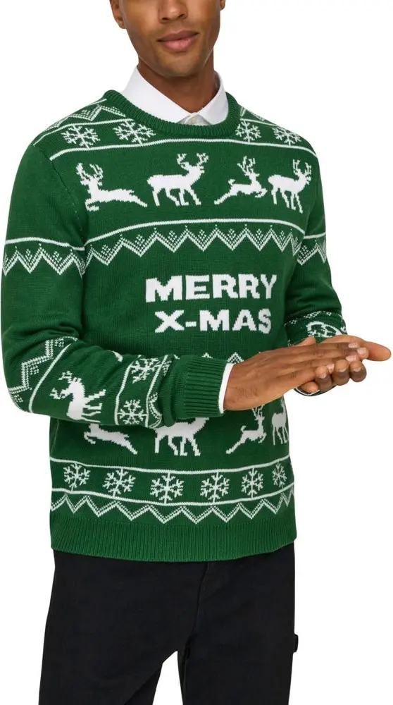Sweatshirt Only & Sons ONSXMAS REG 5 ALLOVER CREW KNIT 82264253