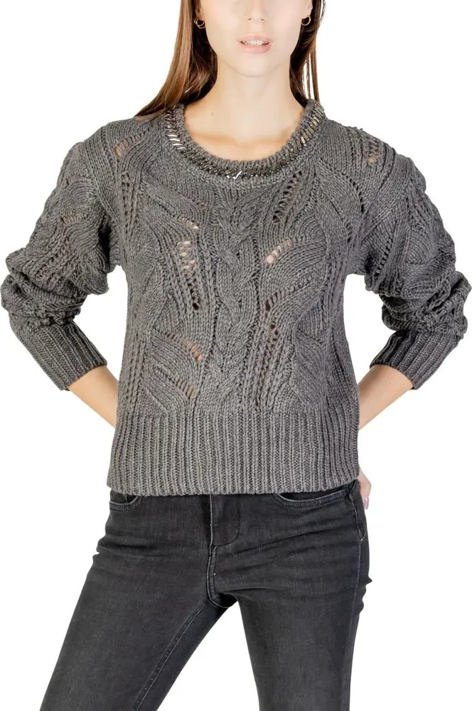 Sweater Liu Jo Gray Marabou Sweatshirt