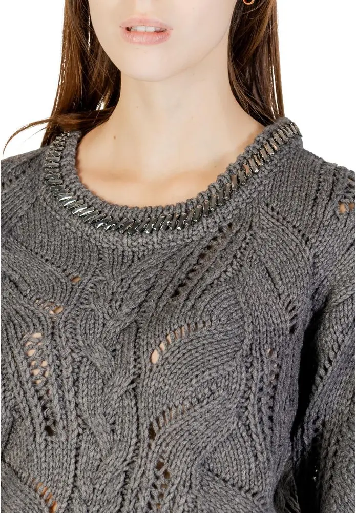 Sweater Liu Jo Gray Marabou Sweatshirt