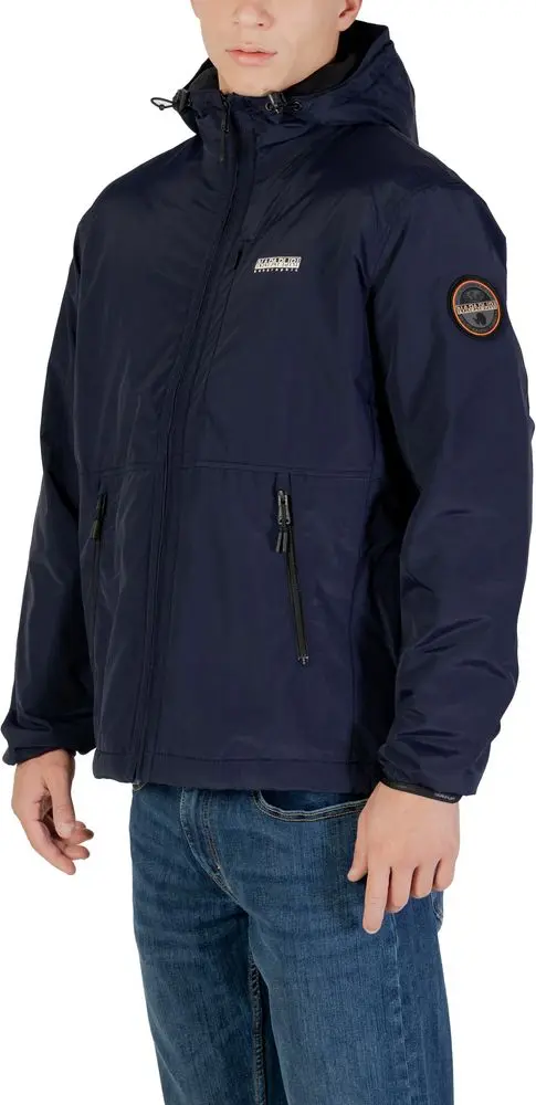 Blue Polyamide Shell Jacket Napapijri
