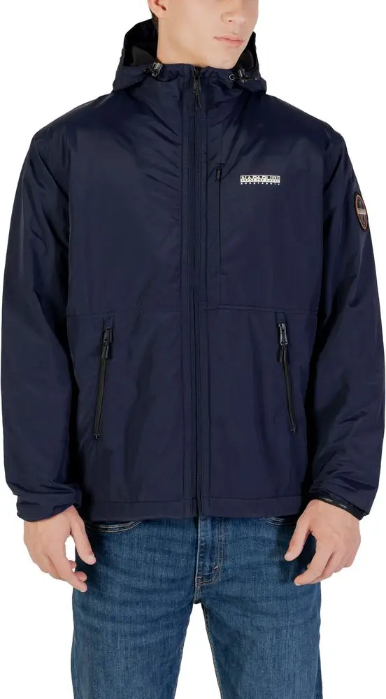 Blue Polyamide Shell Jacket Napapijri
