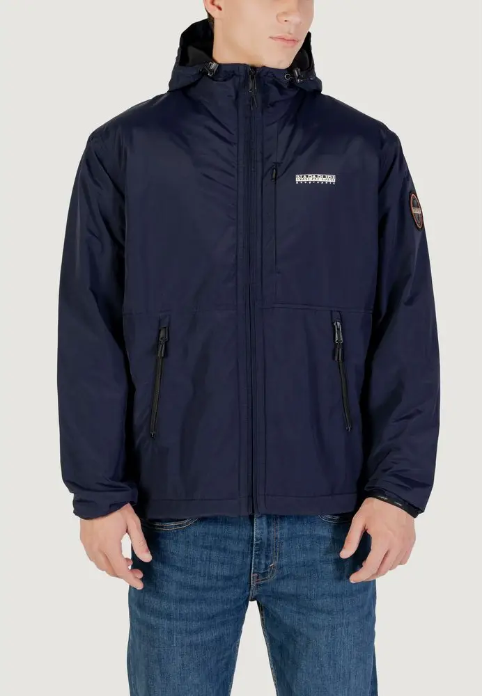 Blue Polyamide Shell Jacket Napapijri