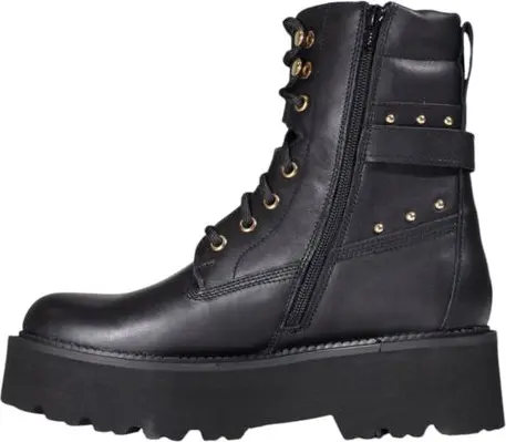 Boots Cult Black Leather Lace-Up Boots