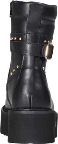 Boots Cult Black Leather Lace-Up Boots