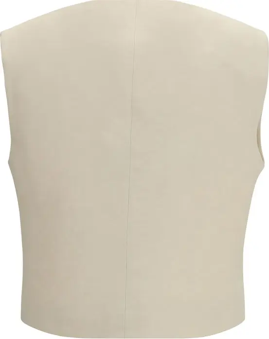 Gilet P.A.R.O.S.H. Beige Wool Sleveless Jacket