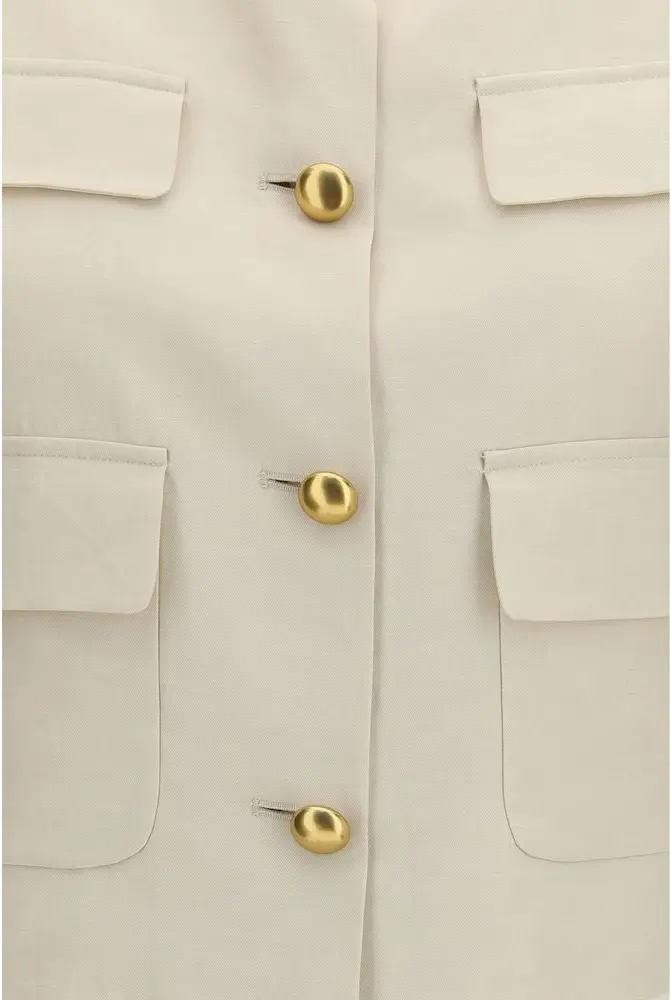 Gilet P.A.R.O.S.H. Beige Wool Sleveless Jacket