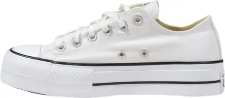 Кроссовки Converse White Fabric Platform Sneakers