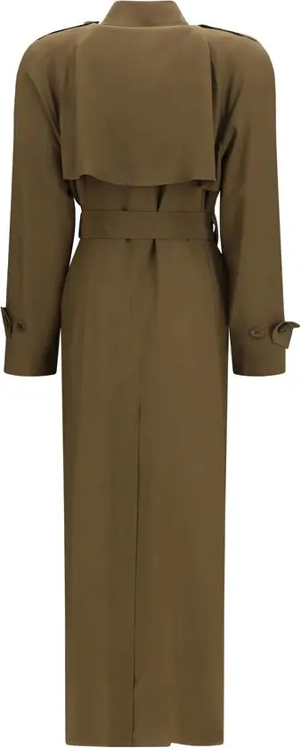 Bicolor Silk Trench Coat Petar Petrov