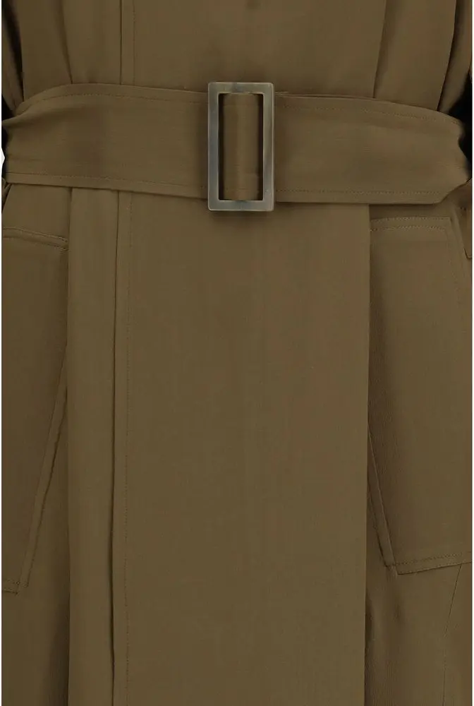 Bicolor Silk Trench Coat Petar Petrov