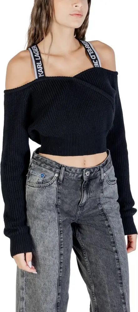 Sweater Karl Lagerfeld Black Cotton Sweatshirt