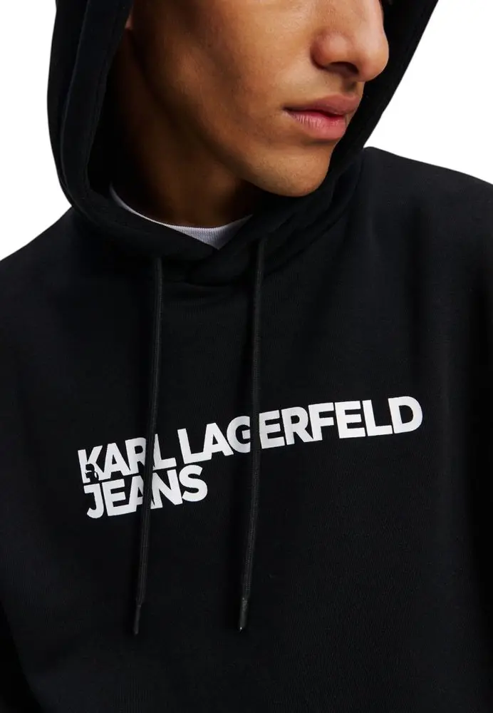 Худи Karl Lagerfeld Черное хлопковое худи