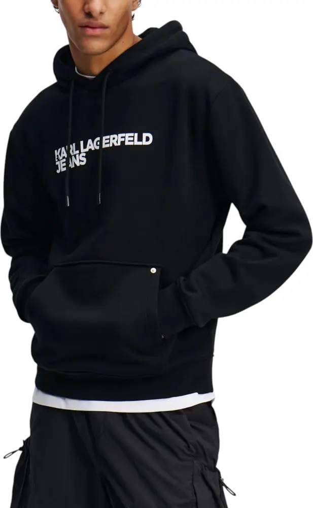 Худи Karl Lagerfeld Черное хлопковое худи