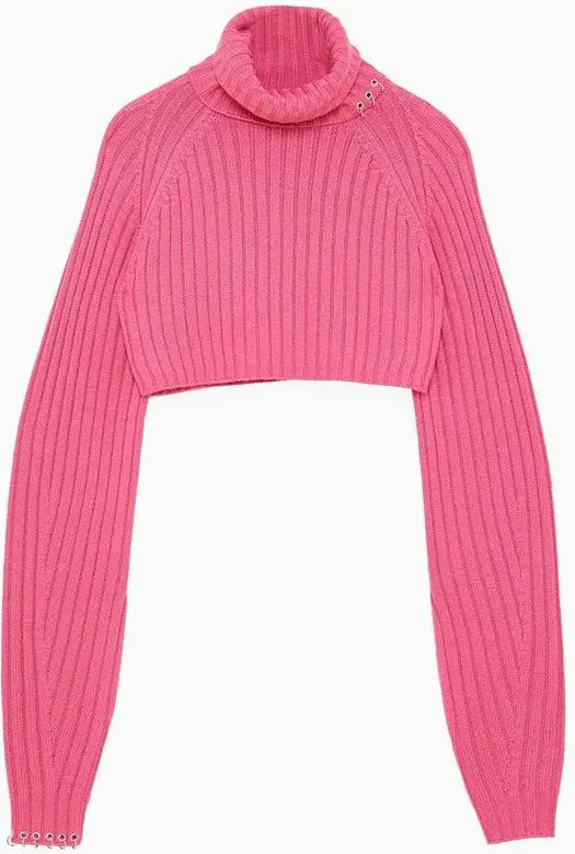 Red Marabou Turtleneck Patrizia Pepe