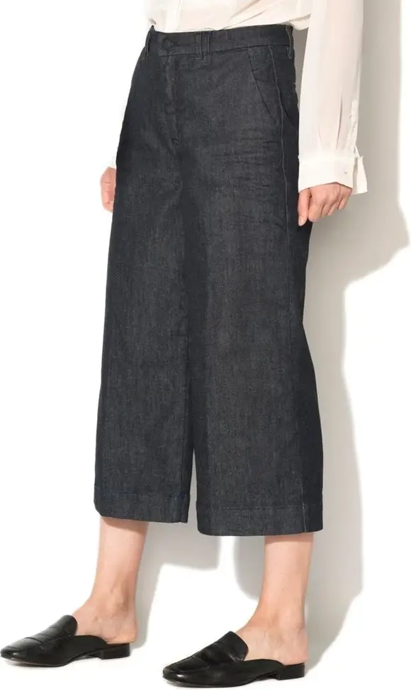 Ko'k Polyester Qisqartirilgan Jinsilar Gas