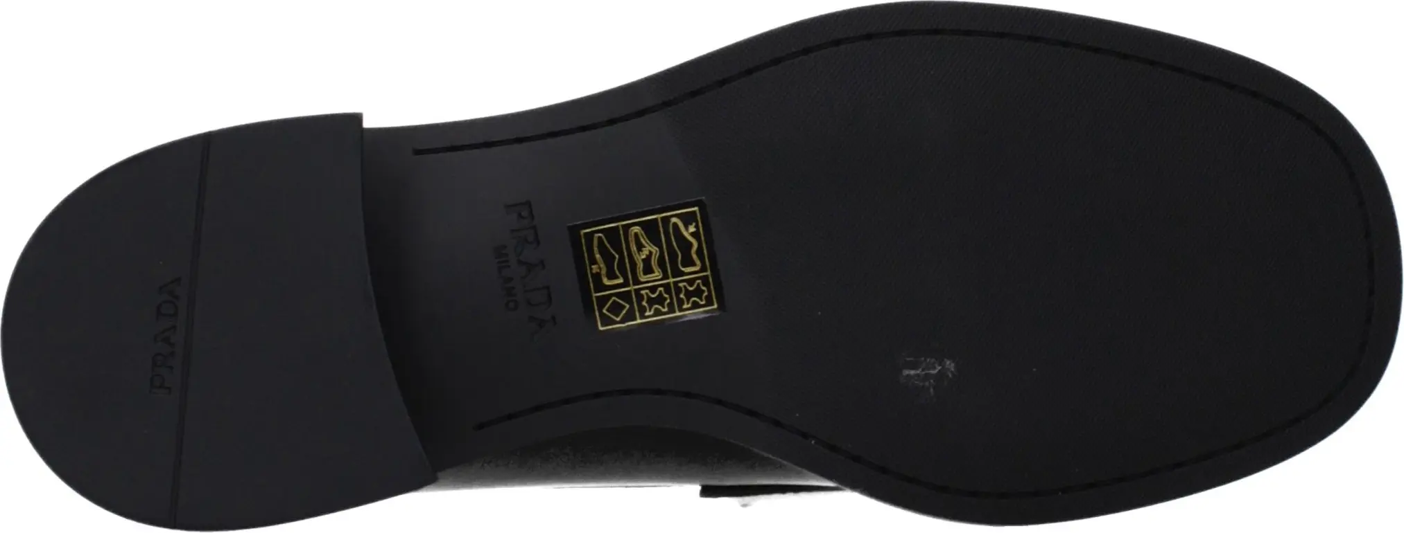 Black Leather Slip-On Loafers Prada