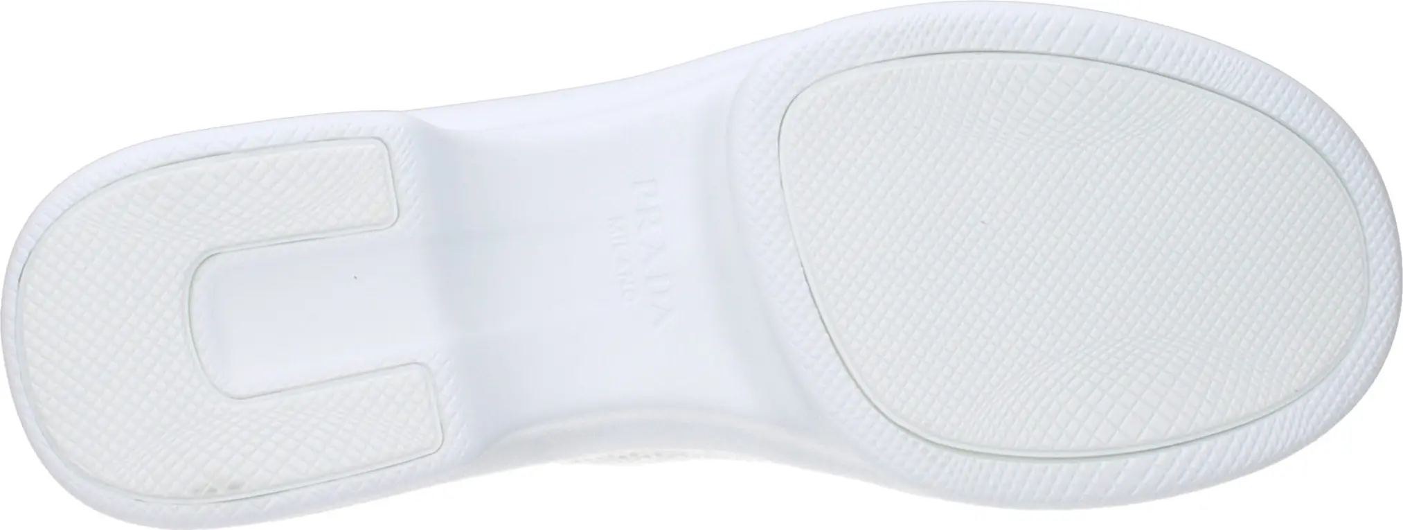 White Fabric Athletic Sneakers Prada