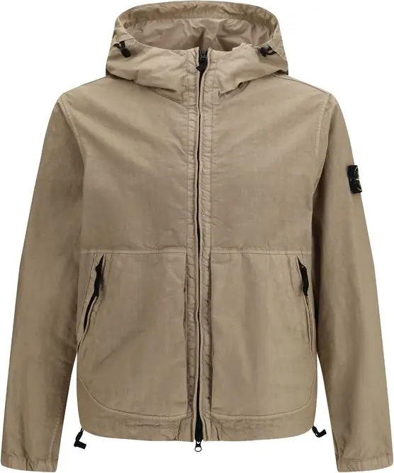 Brown Polyamide Shell Jacket
