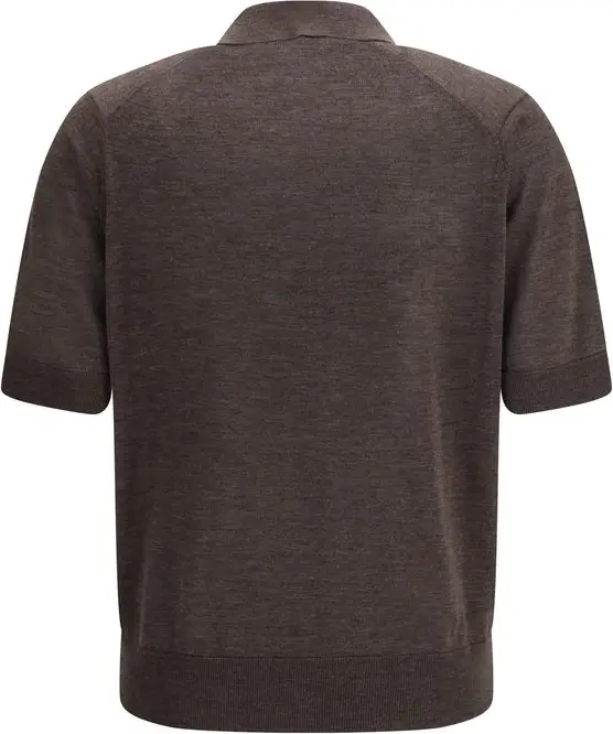 Jacket Polo Jigasi/jigʻi jigarrangli Cashmere