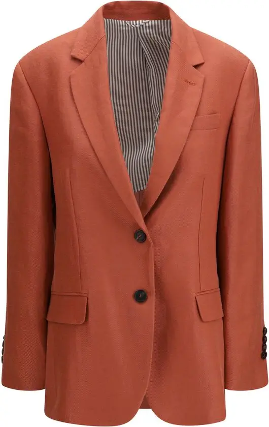Blazer Brunello Cucinelli из разноцветного льна
