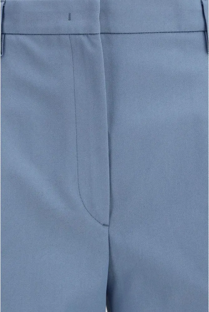 Prada Belgisi Moviy Paxta Chino Shim