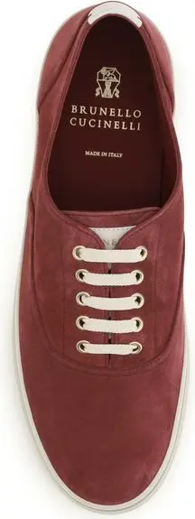 Кроссовки Brunello Cucinelli Bordeaux Calf Leather Bos Taurus Low Top