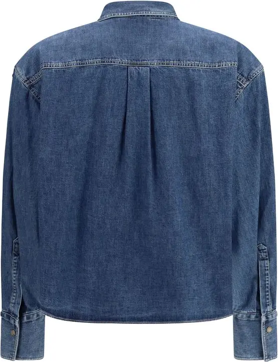 Blue Denim Shirt Brunello Cucinelli