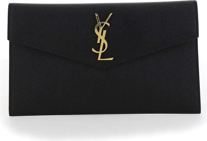 Клатч Saint Laurent Черная Кожа Теленка