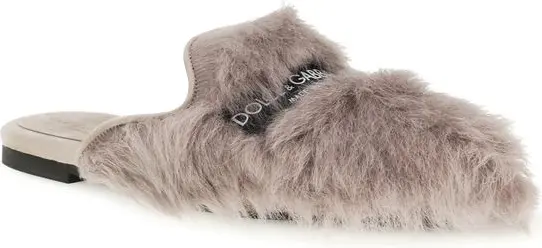Mules Dolce & Gabbana Kulrang Qoʻy Ovis Aries Aries