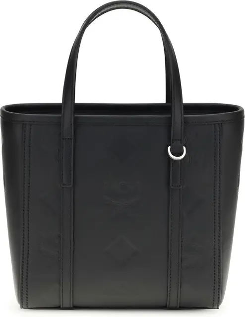 Shoulder Bag MCM Black Calf Leather Bos Taurus