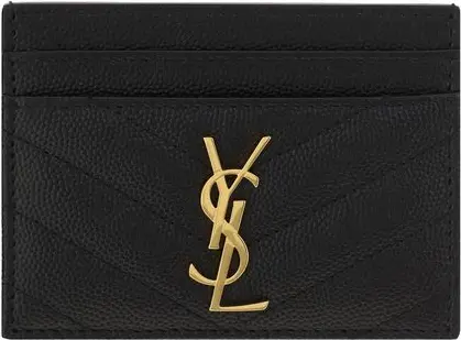 Кардхолдер Saint Laurent из стеганой кожи