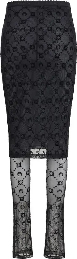 Yubka Marine Serre Moonogram Mesh Flock Pant-Yubka
