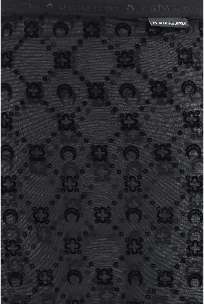 Yubka Marine Serre Moonogram Mesh Flock Pant-Yubka