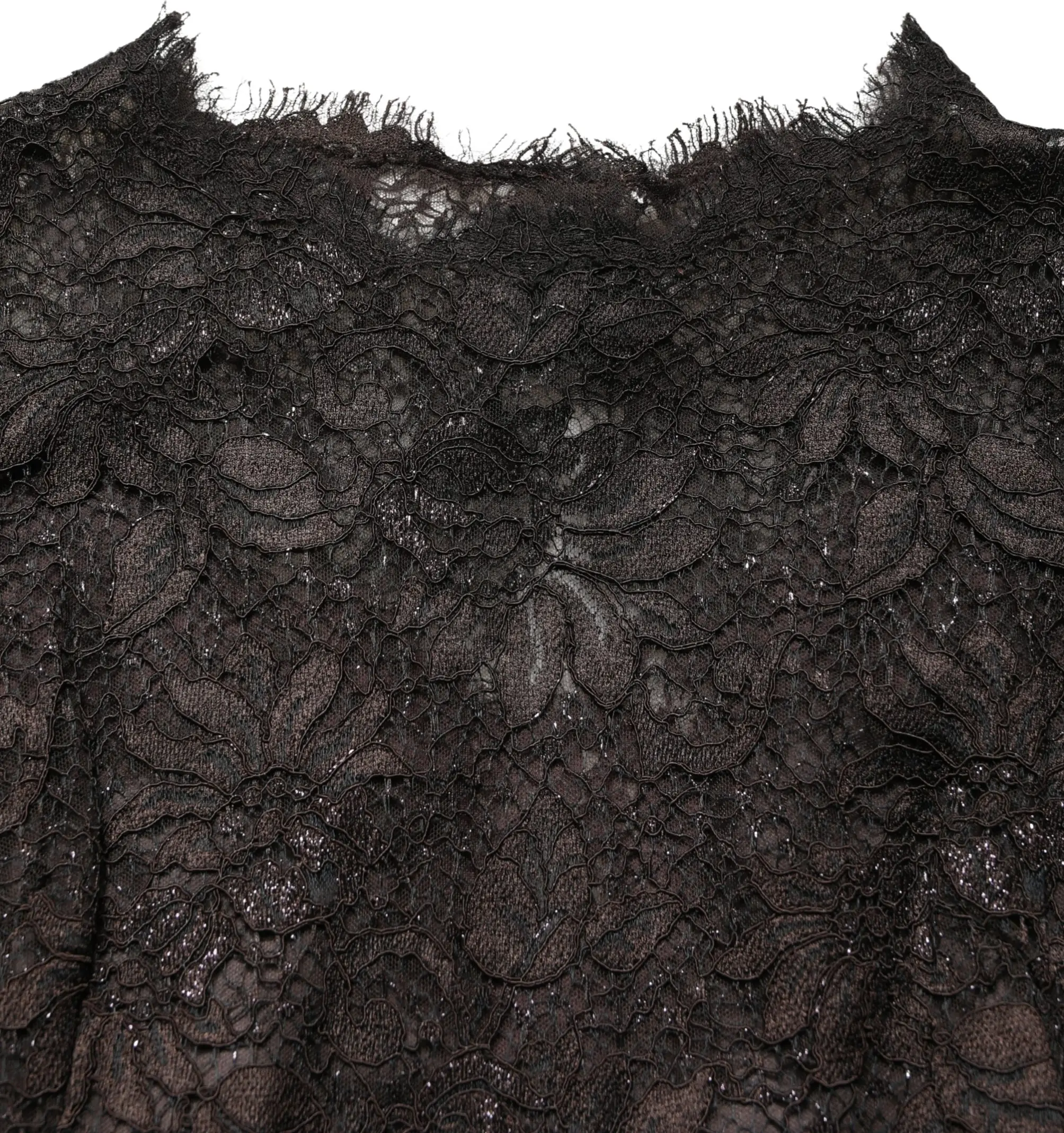 Dress Dolce & Gabbana Black Floral Lace Sheath Long Maxi Dress