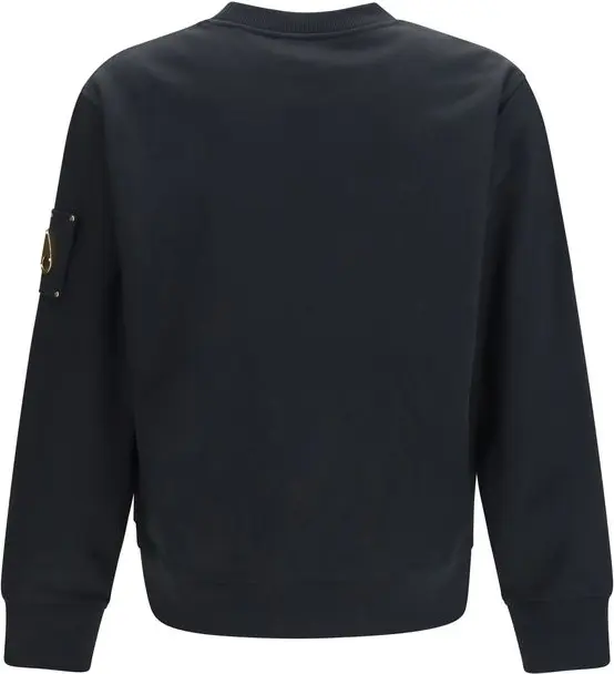 Black Cotton Sweatshirt Moose Knuckles