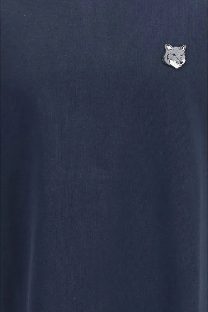 Футболка Maison Kitsuné Синяя Хлопок