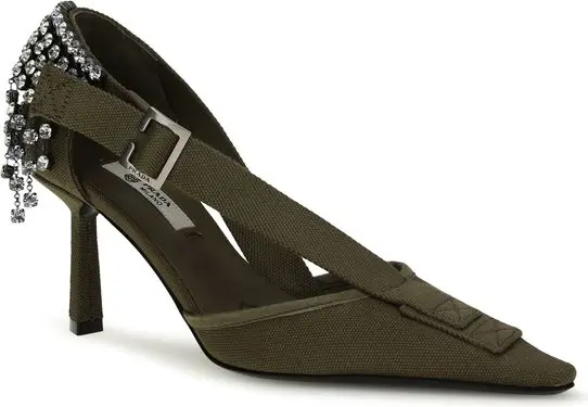 Pumps Prada Bicolor Cotton High Heel Pumps