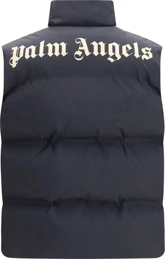 Palm Angels Qora Poliamid YengsizKurtka
