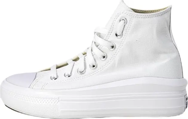 White Cotton High Top Sneakers Converse