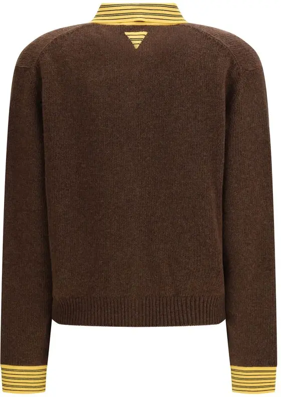 Cardigan Prada Brown Cashmere Cardigan