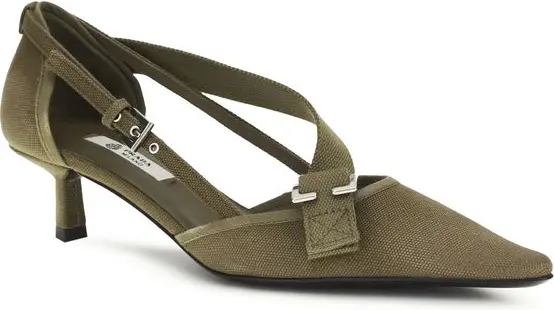 Pumps Prada Bicolor Cotton Mid Heel Pumps