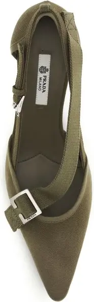 Pumps Prada Bicolor Cotton Mid Heel Pumps