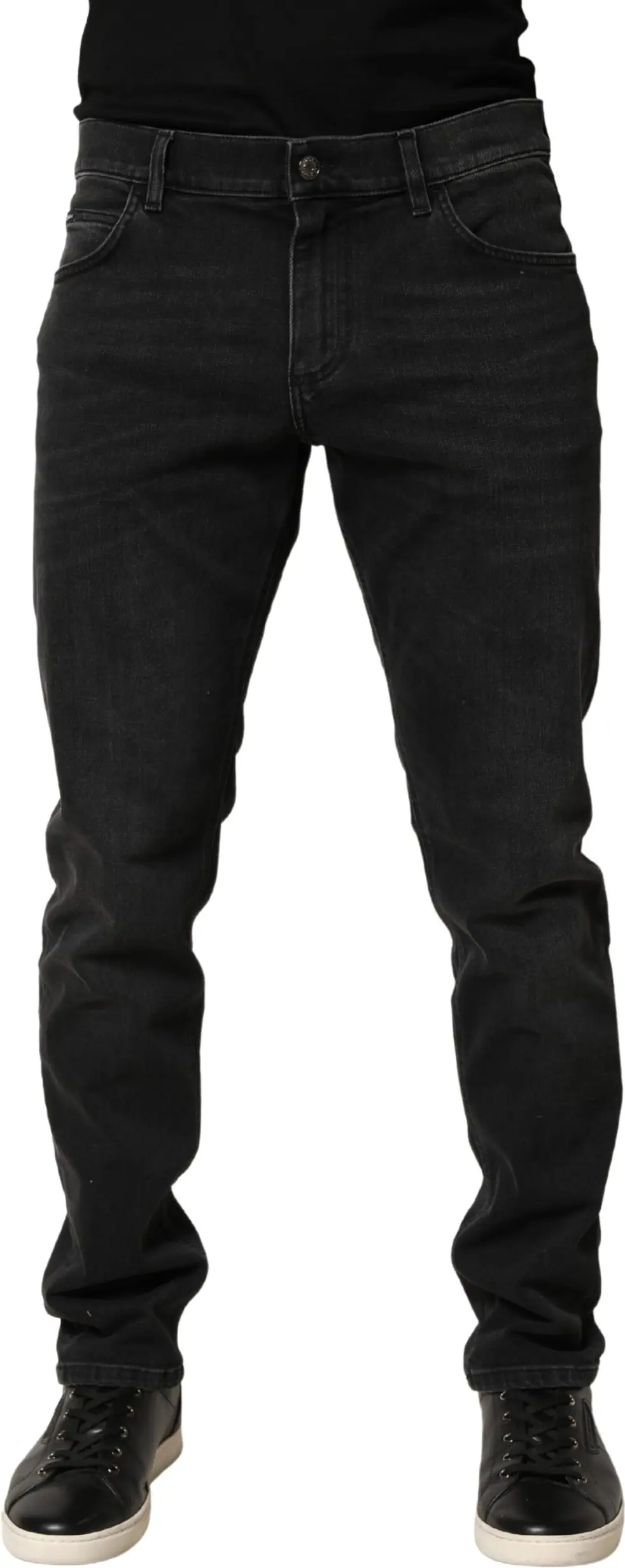Джинсы Dolce & Gabbana Черные Хлопок Стрейч Regular Skinny