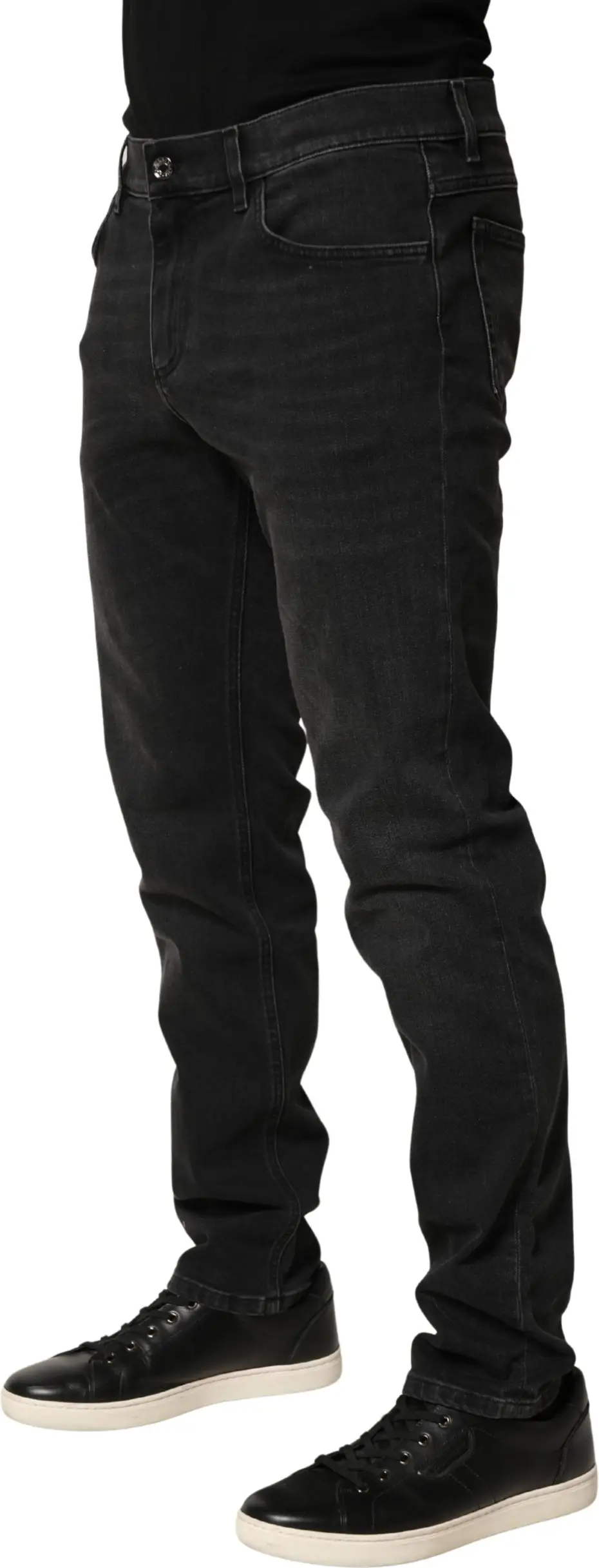 Джинсы Dolce & Gabbana Черные Хлопок Стрейч Regular Skinny