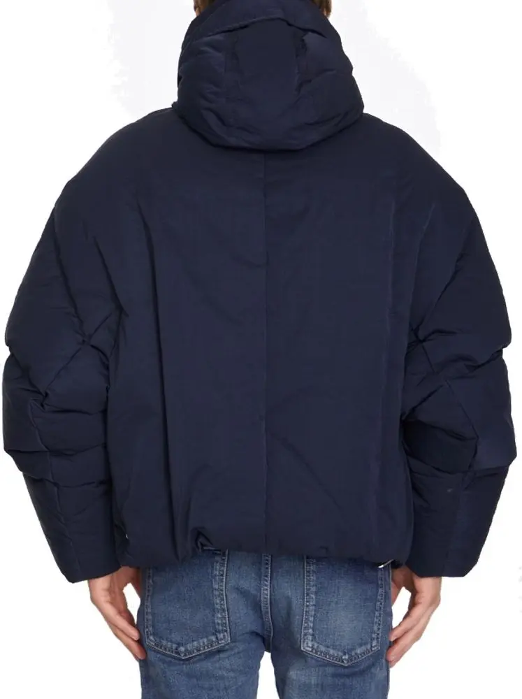 Blue Polyamide Coat Bottega Veneta