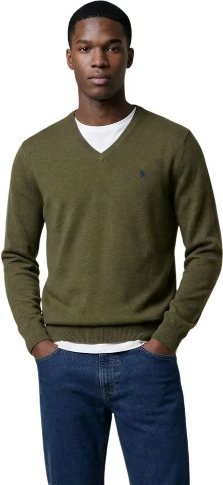Sviter U.S. Polo Assn. Yashil Paxta Sviter
