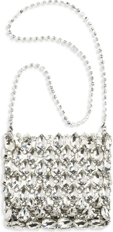 Shoulder Bag Silver Polyester Self-Portrait