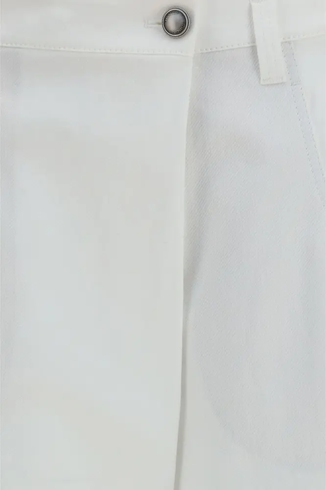 Брюки Brunello Cucinelli Белые Хлопковые