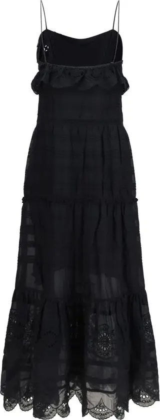 Dress Black Cotton Casual